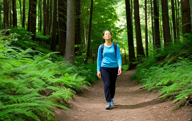Woman in Forest - Serene & Mindful**

"A woman in her late 20s, fully clothed in comfortable hiking attire, walking on a sun-dappled forest trail, surrounded by lush greenery, looking peaceful and serene, practicing mindful walking, appropriate attire, safe for work, perfect anatomy, natural proportions, professional photography, family-friendly, high quality, well-formed hands, proper finger count."

**