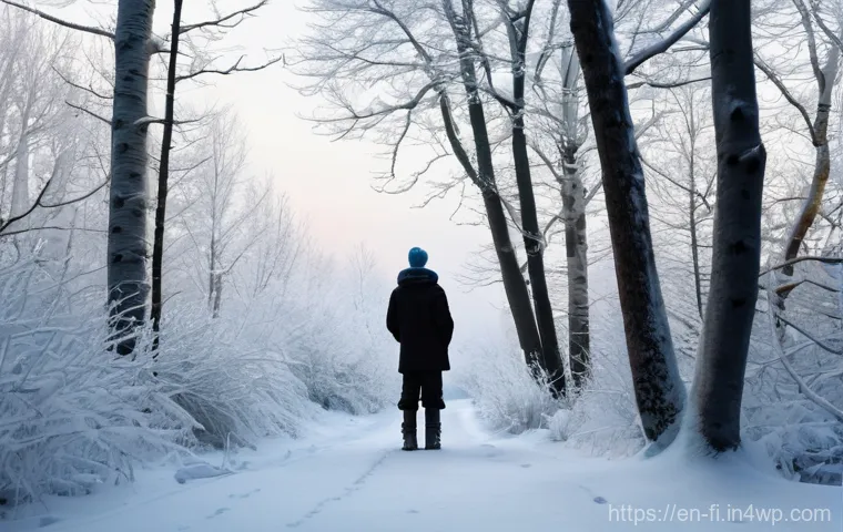 숲 테라피 참여 시 유의사항 - **Autumn Forest Therapy: Prepared and Reflective:**
    "A person, appearing to be in their late 20s...
