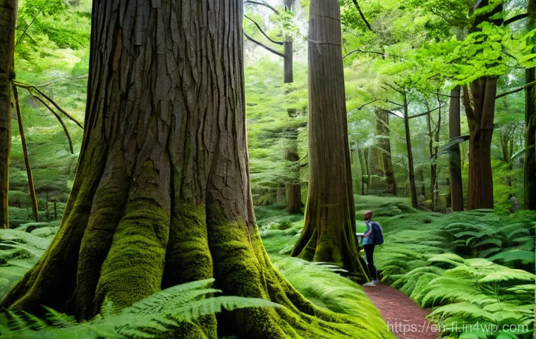 숲 테라피의 종합적 접근법 - Mindful Forest Bathing: Sensory Immersion**

A serene, mid-shot image of a person (gender-neutral, a...