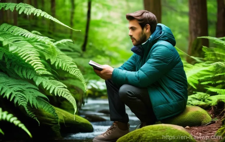 숲 테라피와 직장 내 스트레스 관리 - **Prompt 1: Serene Forest Immersion**
    "A peaceful adult, gender-neutral, stands in a vibrant, su...